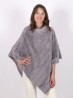 Soft Faux Fur Poncho W/ Diagonal Pattern 